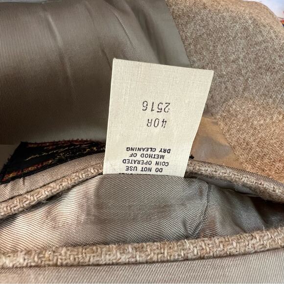 Vintage Wool Blazer MacAll Fifth Avenue Camel Tweed Hunt Jacket Patch Pockets - Picture 12 of 16